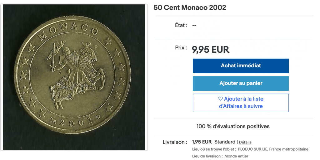 50 centimes d'euros de monaco