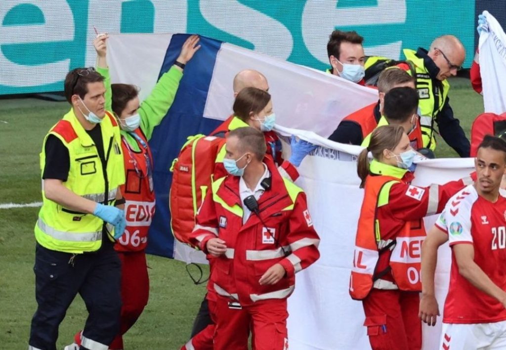 un incident sur un match de foot