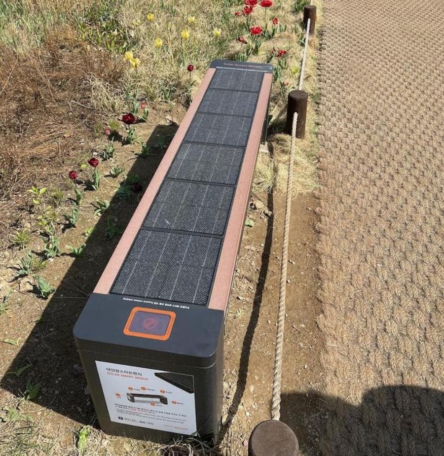un banc solaire