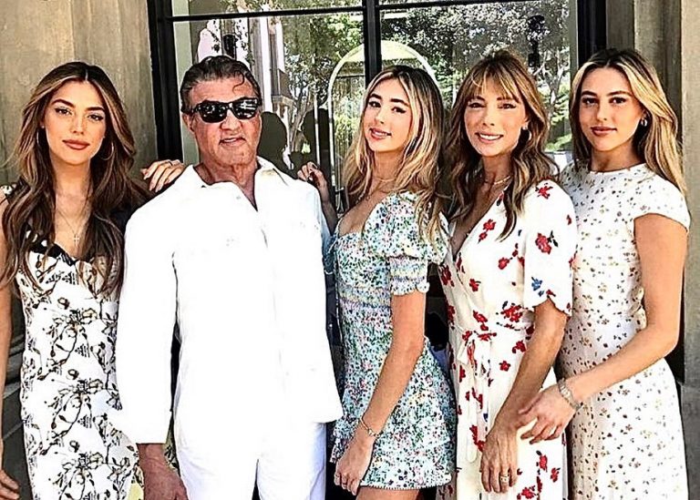 Sylvester Stallone et sa fille Scarlet posent ensemble pour une