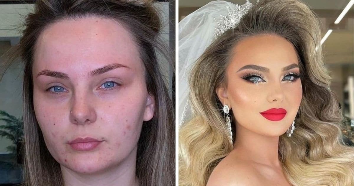 mariées avant/après maquillage