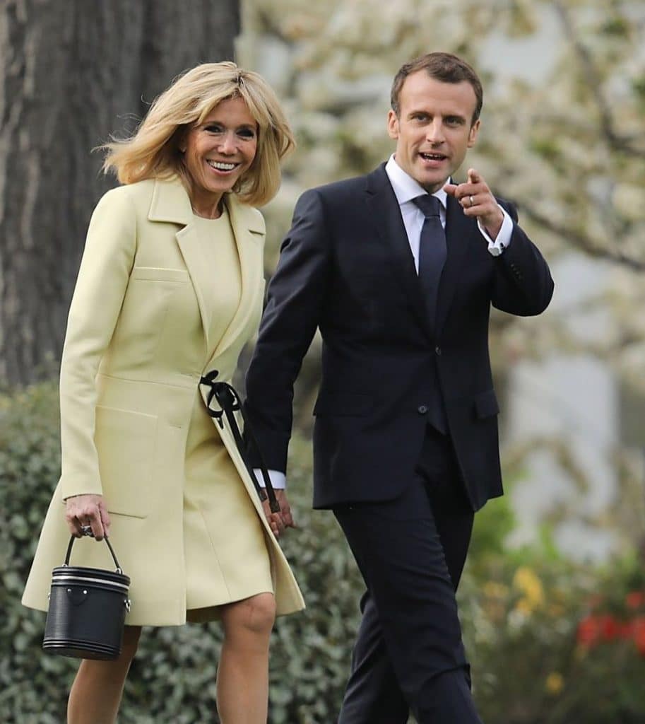 Brigitte Macron et son époux