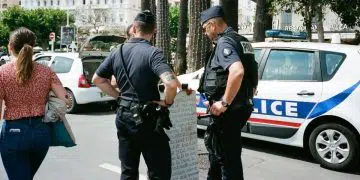 La police lors d'une arrestation