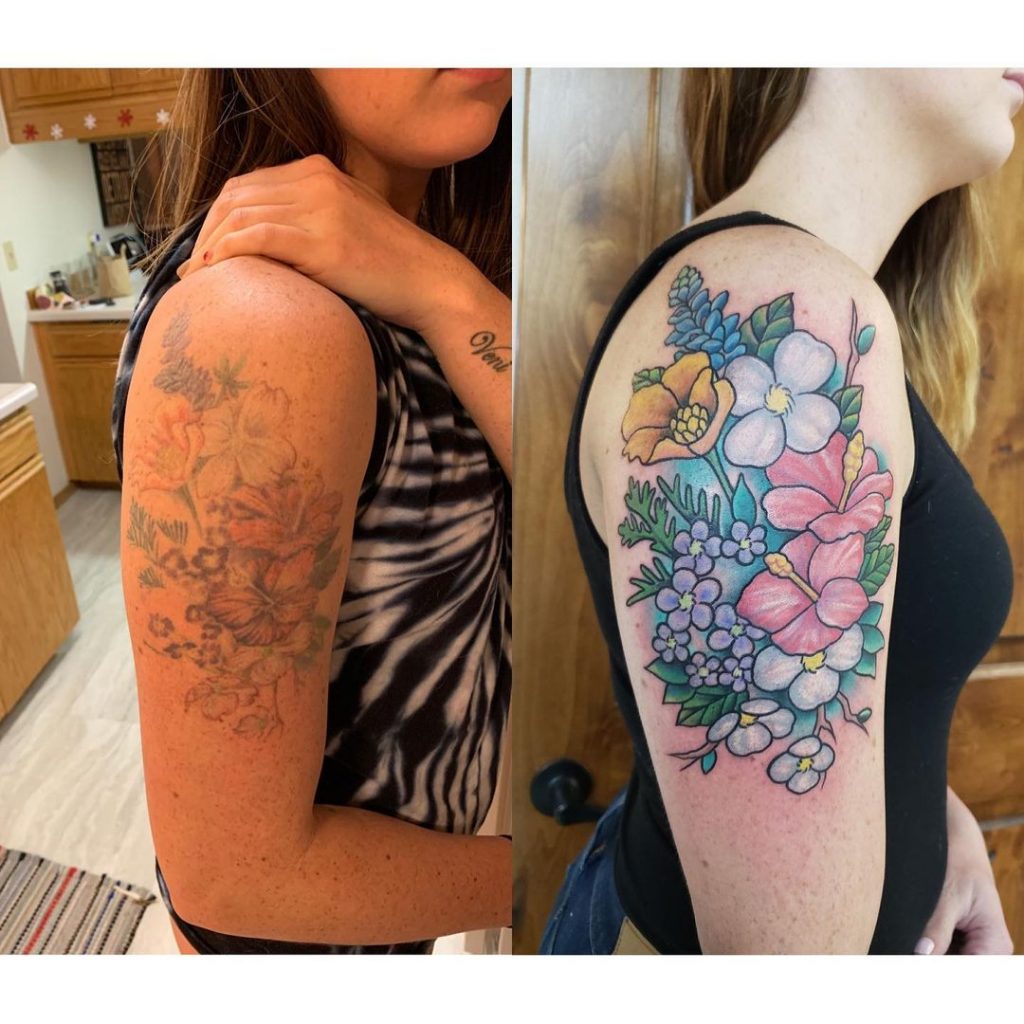 Bouquet de fleurs cover-up