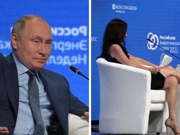 Vladimir Poutine et journaliste
