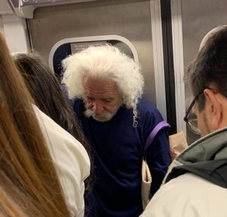 Albert Einstein dans le métro de Buenos Aires