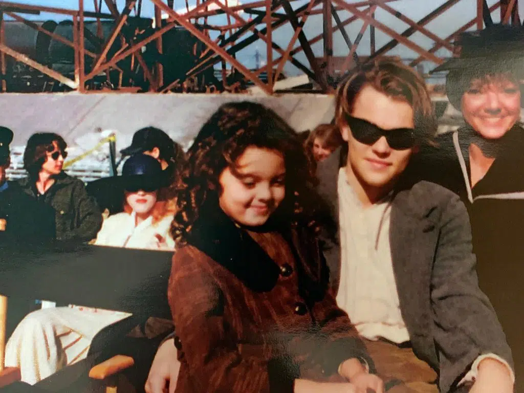 Alexandrea Owens-Sarno et Leonardo DiCaprio sur le tournage de Titanic