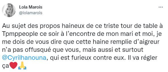 Lola Marois répond à Laurent Fontaine