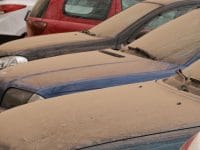 Pluie de sable - Sahara - voiture - amende - pare-brise