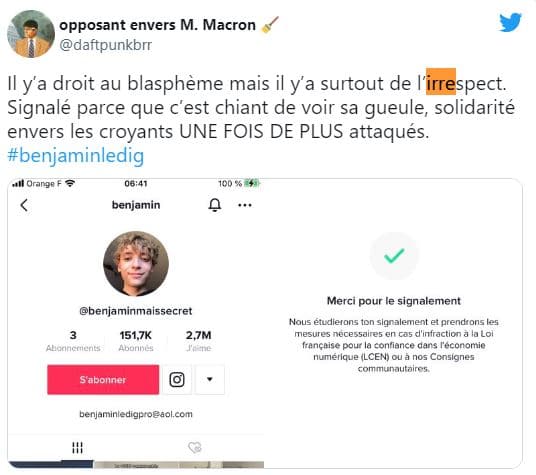 Un appel au boycott lancé contre Benjamin Ledig