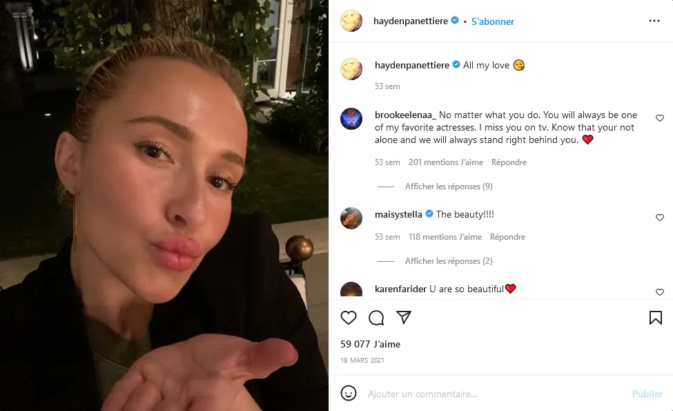 Hayden Panettiere comme l'une des plus belles femmes du monde