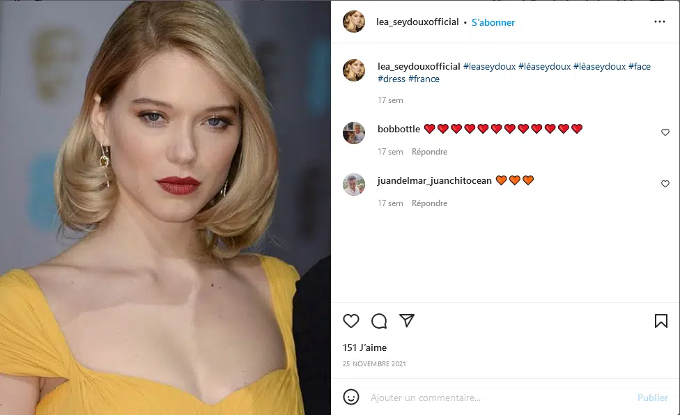 Léa Seydoux comme l'une des plus belles femmes du monde