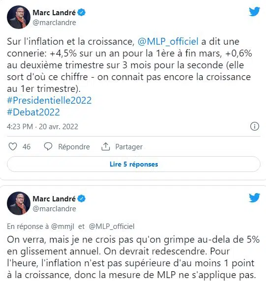 Marine Le Pen se trompe de chiffres