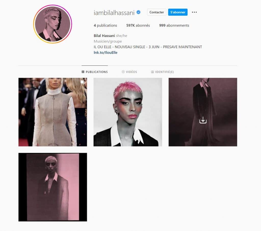 Bilal Hassani efface l’ensemble de ses contenus sur Instagram