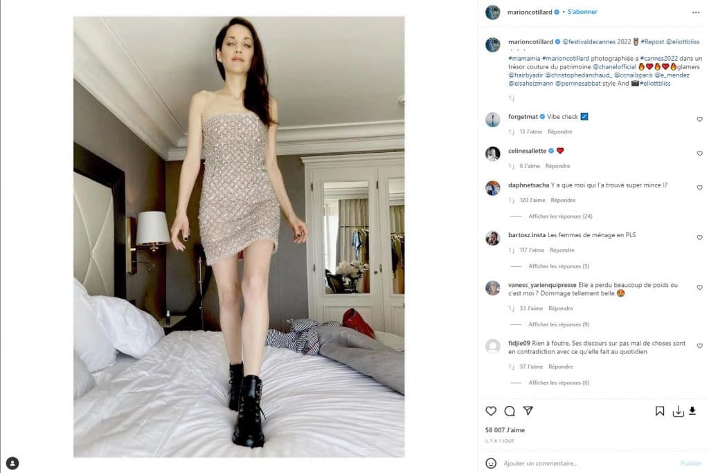 Marion Cotillard s’attire les foudres des internautes à cause de cette photo