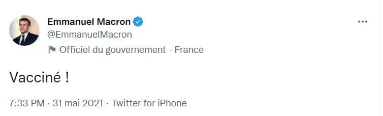 Macron l'annonce sur Twitter