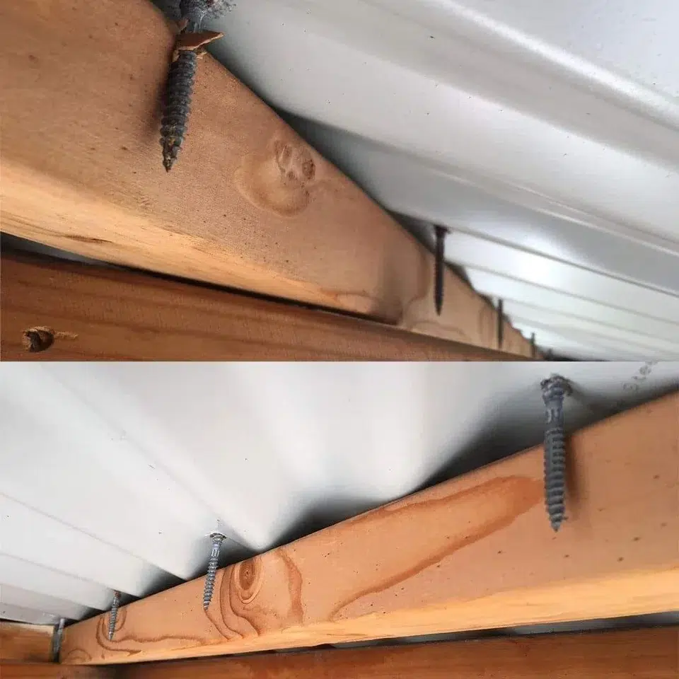 Toiture mal installée