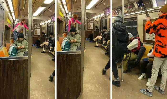 Dans le métro à NYC