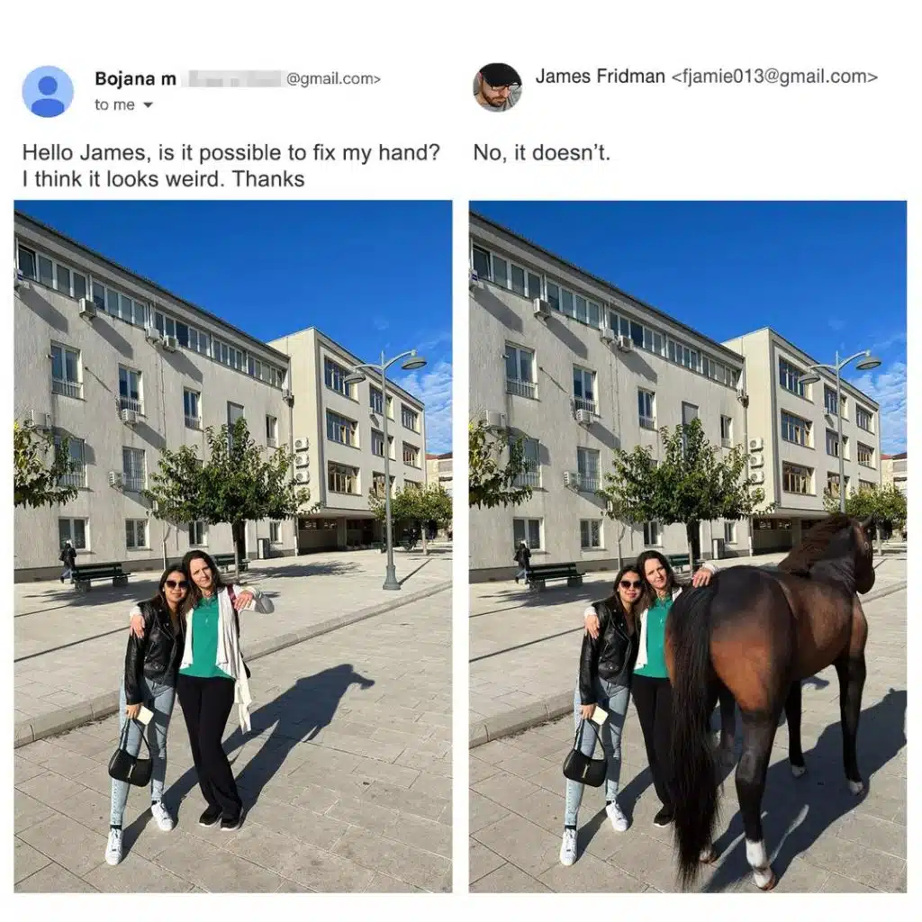 Un cheval sous le bras
