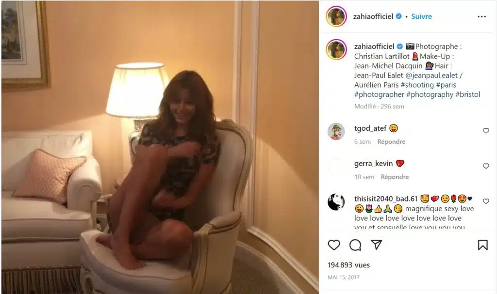 Zahia Dehar sans culotte