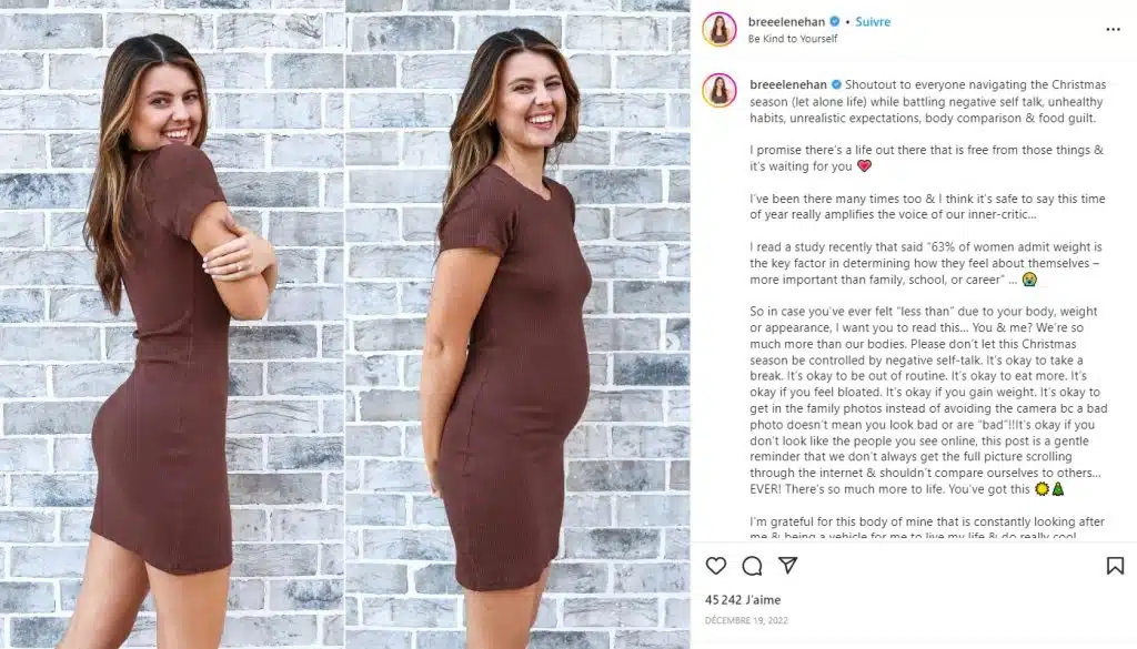 Instagram VS réalité - Bree Lenehan en robe