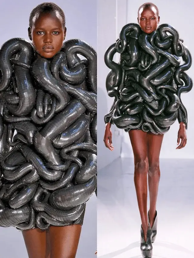 Mode extraordinaire - tenue façon serpents