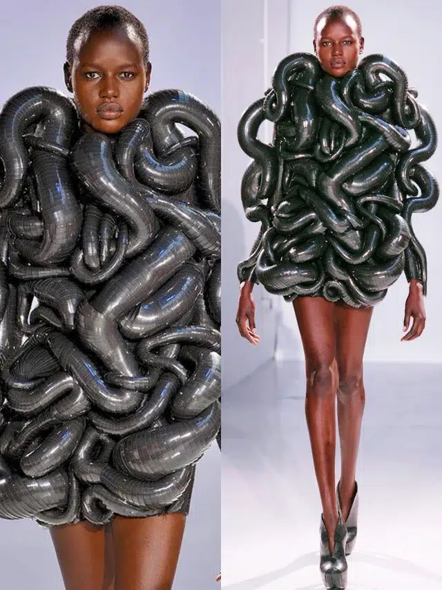 Mode extraordinaire - tenue façon serpents